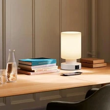Small Bedside Lamp with USB C+A Charging Port LED Touch Table Desk Lamp 