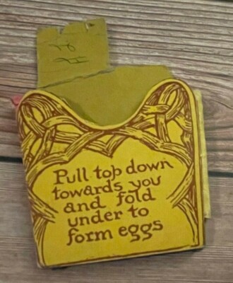 Vintage Easter Egg Decoration - Tissue Paper, Fold Down - Spring Holiday Decor