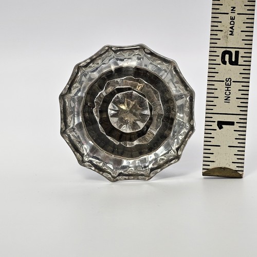 Vintage Antique 12 Point Crystal Clear Glass Door Knob 2" Diameter Good Cond. - Picture 9 of 9