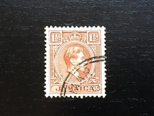 JAMAICA 1938-1952 KING GEORGE VI 1½D BROWN - FINE USED