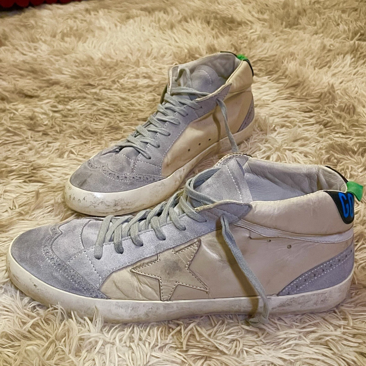 Golden Goose Sneakers MID STAR GGDB High Top Leather MENS BEIGE Size 45eu  12US | eBay