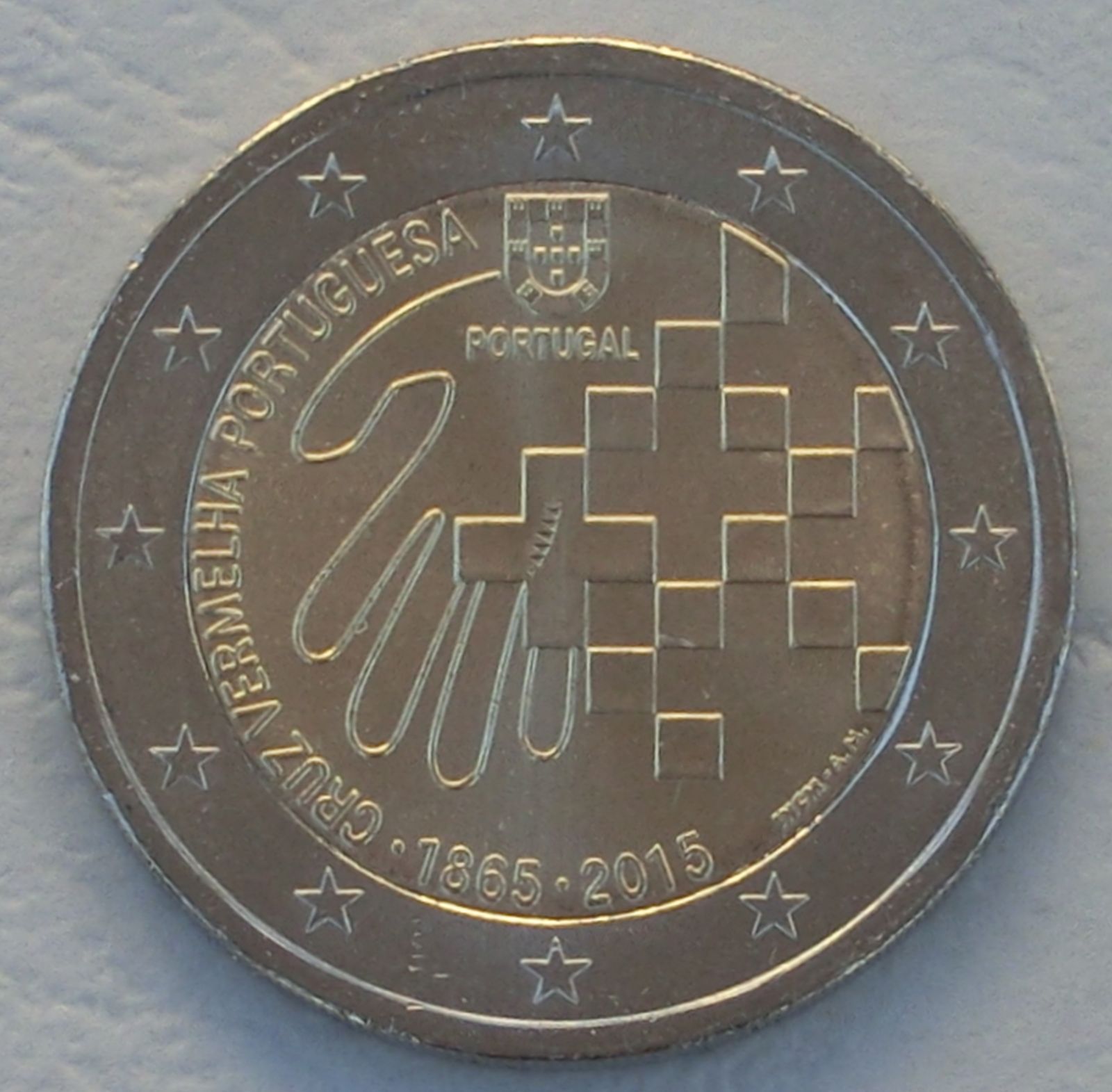 Pièce commémorative 2 Euro Portugal 2015 150 Ans Croix-Rouge Splendide