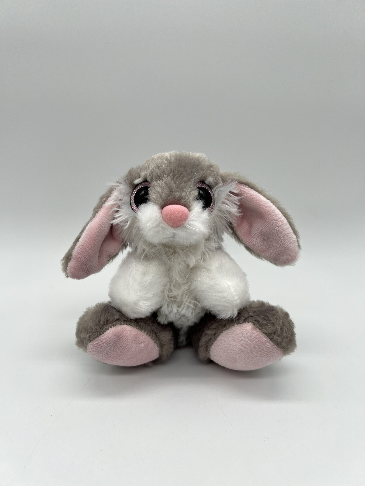 My Oli Bunny Plush Floppy Ear Lop Rabbit Easter Glitter Eyes Toy 5”