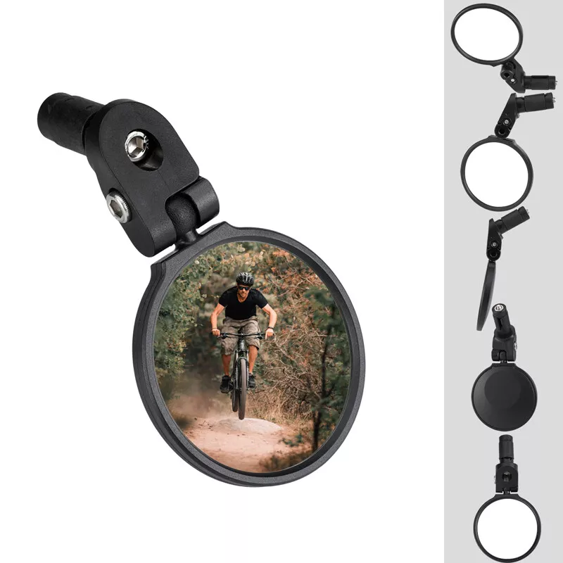 Adjustable Bar End Mirror Safe Bike Rearview Mirror Fits 16mm