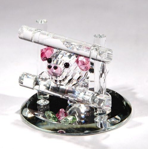 Crystal World Miniature Pig Piggy Figurine New In Box