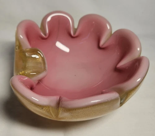 Rare Murano Archimede Seguso Sculptured Lattimo Glass Bowl