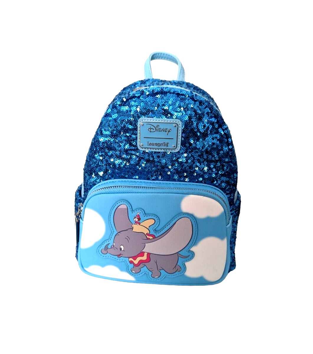 Disney Loungefly Dumbo Sequins Light Blue Mini Backpack NWT  display picture 3