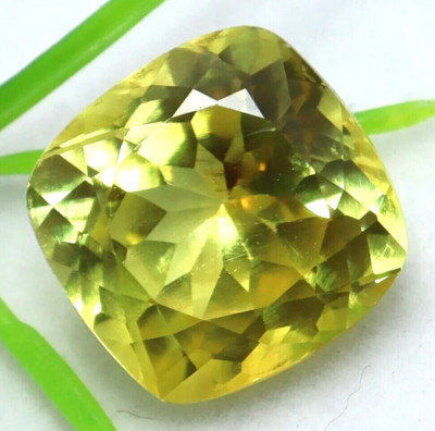 39 Ct Ceylon Cushion Cut Natural Yellow Sapphire Flawless Loose Gemstone