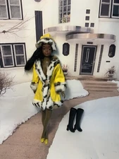 Vintage Barbie Doll AA Malibu Sun Set Christie# 7745 Sideburns Great Coat Outfit