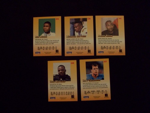 (5) 1995 PLAYOFF PRIME MINIS w/ ANDRE RISON,ROB MOORE,METCALF,CHILDRESS,HAYNES - Picture 2 of 2