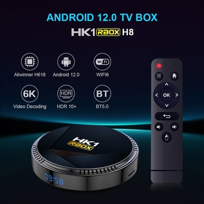 2024 Upgraded HK1 Android 12.0 TV Box Quad Core 6K WIFI6 HD Stream Player M8V7