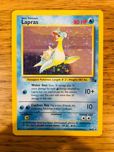 Lapras (10/62) Holo Fossil Set Pokemon Card! FAST & FREE P&P! - Picture 30 of 66