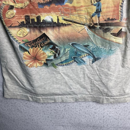 Vintage 1993 Caribbean Soul Mother Ocean Treasure Island Ship Shirt Men's Size M - Picture 19 of 20