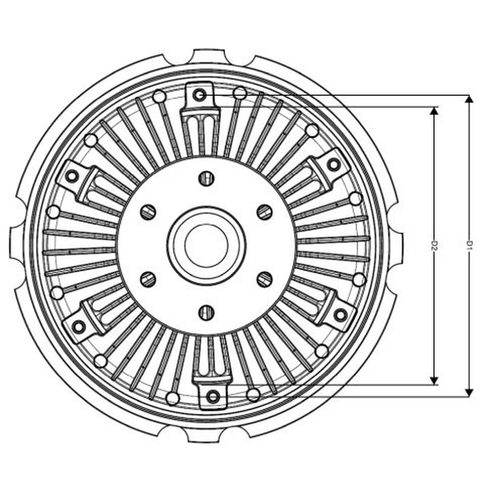 CLUTCH RADIATOR FAN FT55703 For IVECO DAILY/VI/Platform/Chassis/Van 2.3L 4cyl - Picture 3 of 3