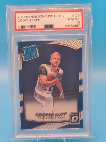 2017 Panini Donruss Optic Cooper Kupp RC PSA 10 LA Rams RATED Rookie #179
