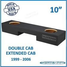10" Dual 2003 Chevy Silverado Double Cab Sub Box Ground Shaker Car Audio
