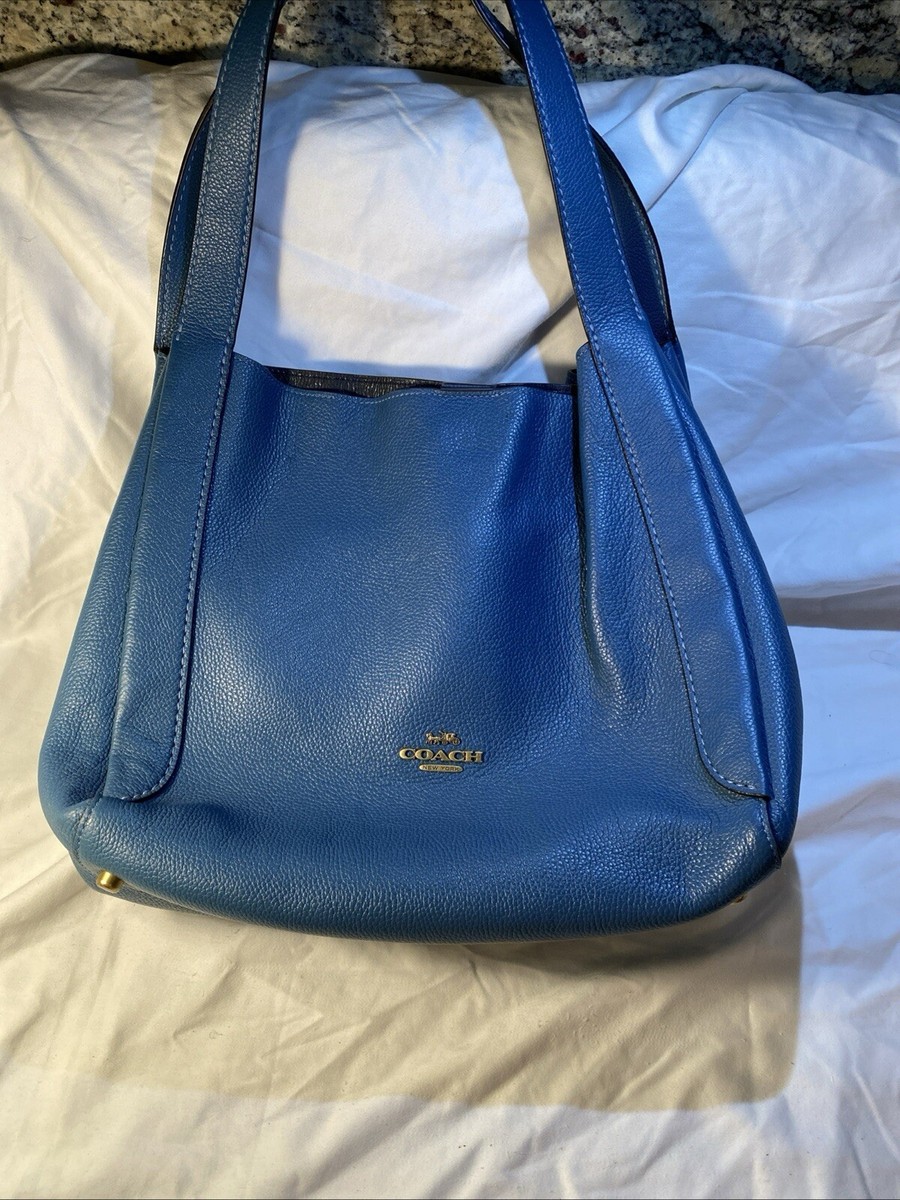 COACH Hadley Hobo 21 Leather Shoulder Bag Handbag Crossbody Lake COACH Hadley Hobo 21 Leather Shoulder Bag Handbag Crossbody Lake