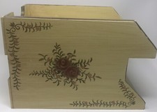 2-Tier Wood Desk Organizer Paper File Tray  Office Document Holder Painted