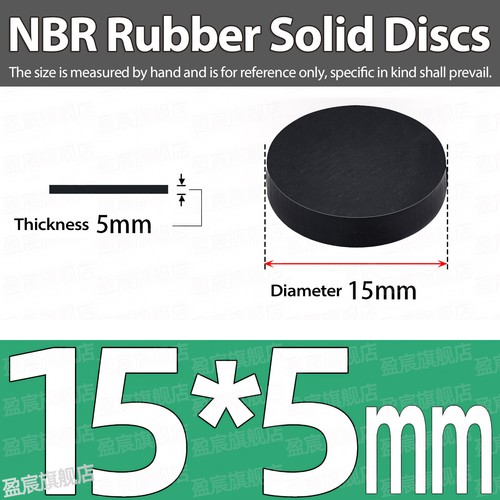 NBR Rubber Solid Discs Flat Round Pad Sealing Non-Slip Cushioning Dia 5mm-150mm - Bild 153 von 266