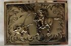 New ListingVintage Metal Belt Buckle , Cowboy Riding Horse Lasso, Western Wear Retro