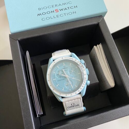 水色 Swatch Omega Moonswatch URANUS 新品 腕時計(アナログ) 時計 メンズ 適切な価格