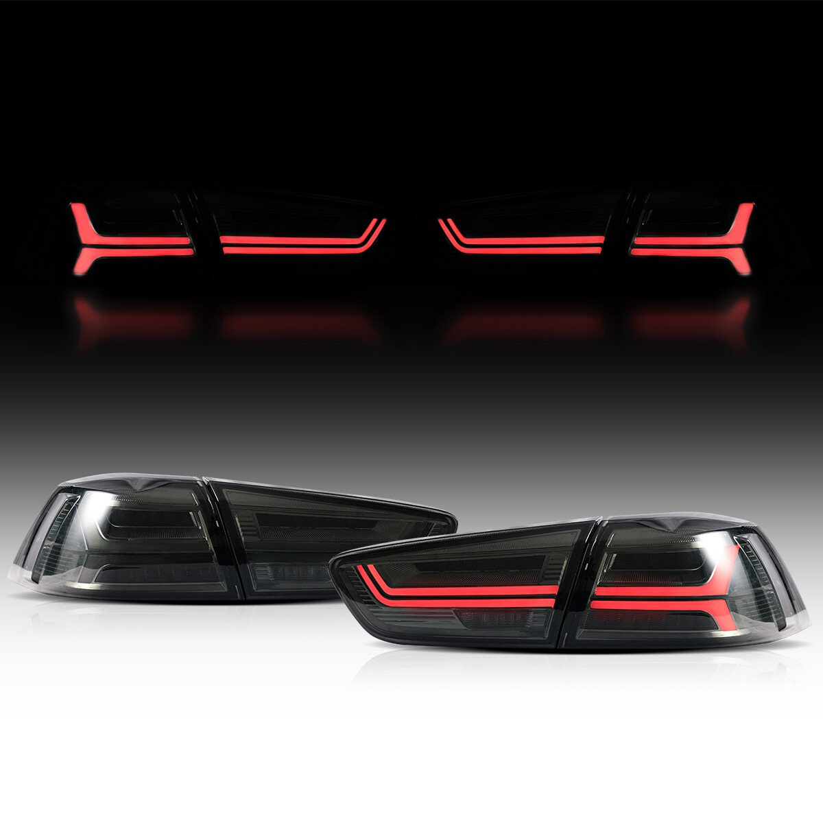 Feux de Prestige Full LED VLAND Teintés pour Mitsubishi Lancer EVO X Édition 2008-2017