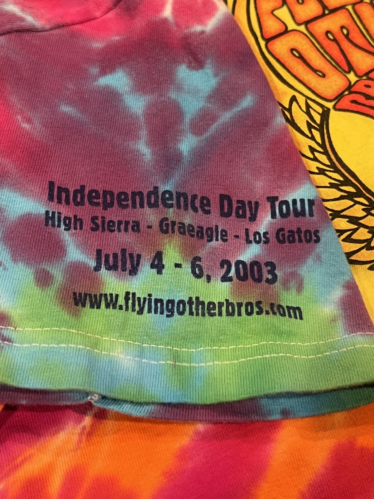 ALTRA T shirt vintage The FOBS "volare altri fratelli" band tie dye. Taglia: S. Luglio '03