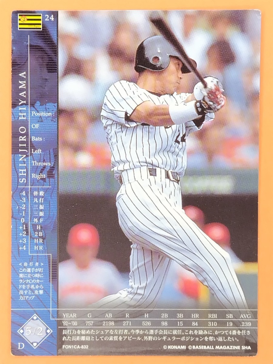 KONAMI - むろやん　 SHINJIRO HIYAMA 2000 Konami Field of Nine Baseball Card Game