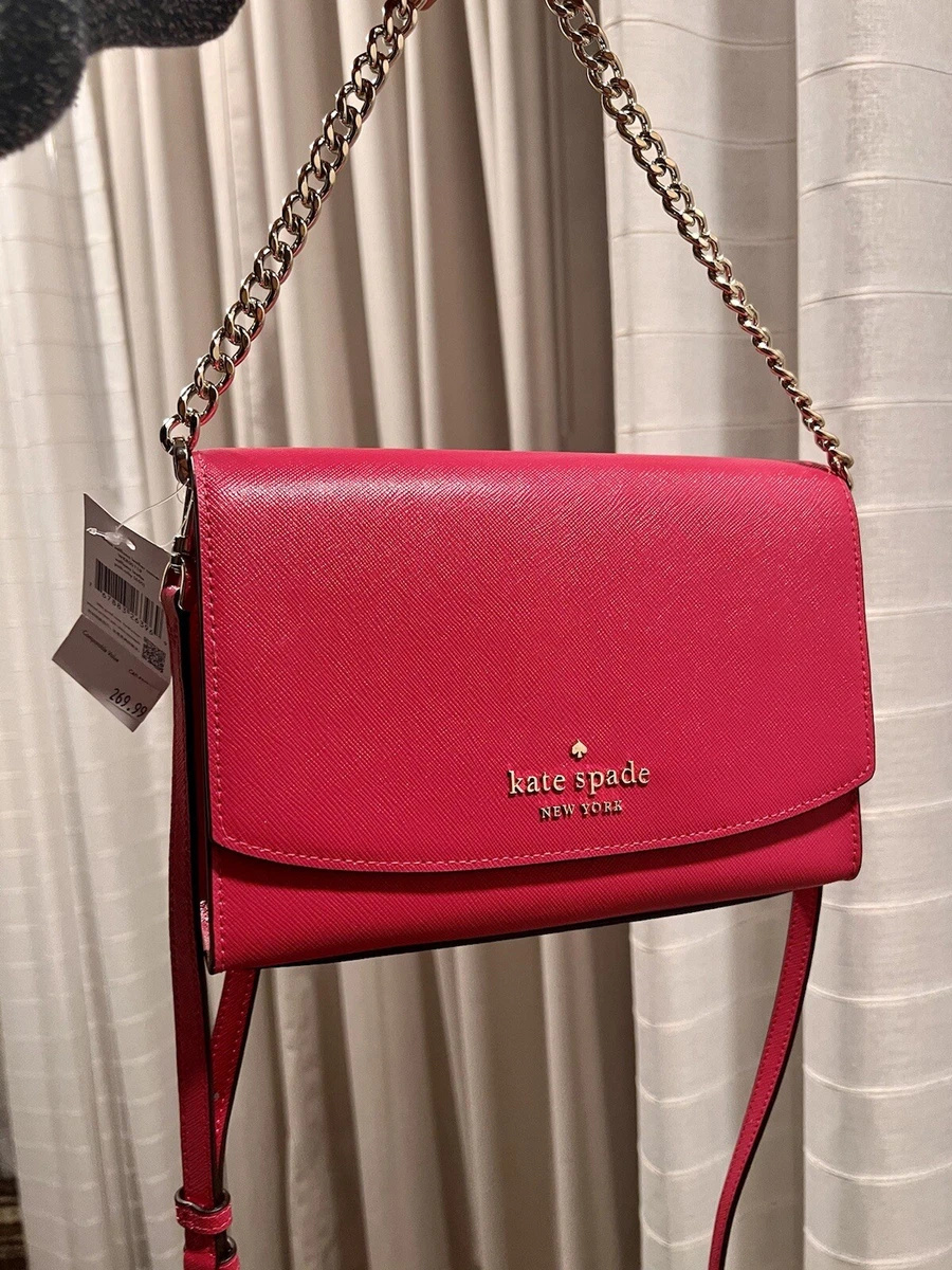 Kate Spade Carson Convertible Crossbody Handbag Dark Water Pink