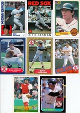 Huge 30 RICH GEDMAN different card lot 1983 - 1992 Red Sox Astros Cardinals
