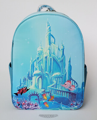 ?Loungefly Disney The Little Mermaid Castle Mini Backpack 