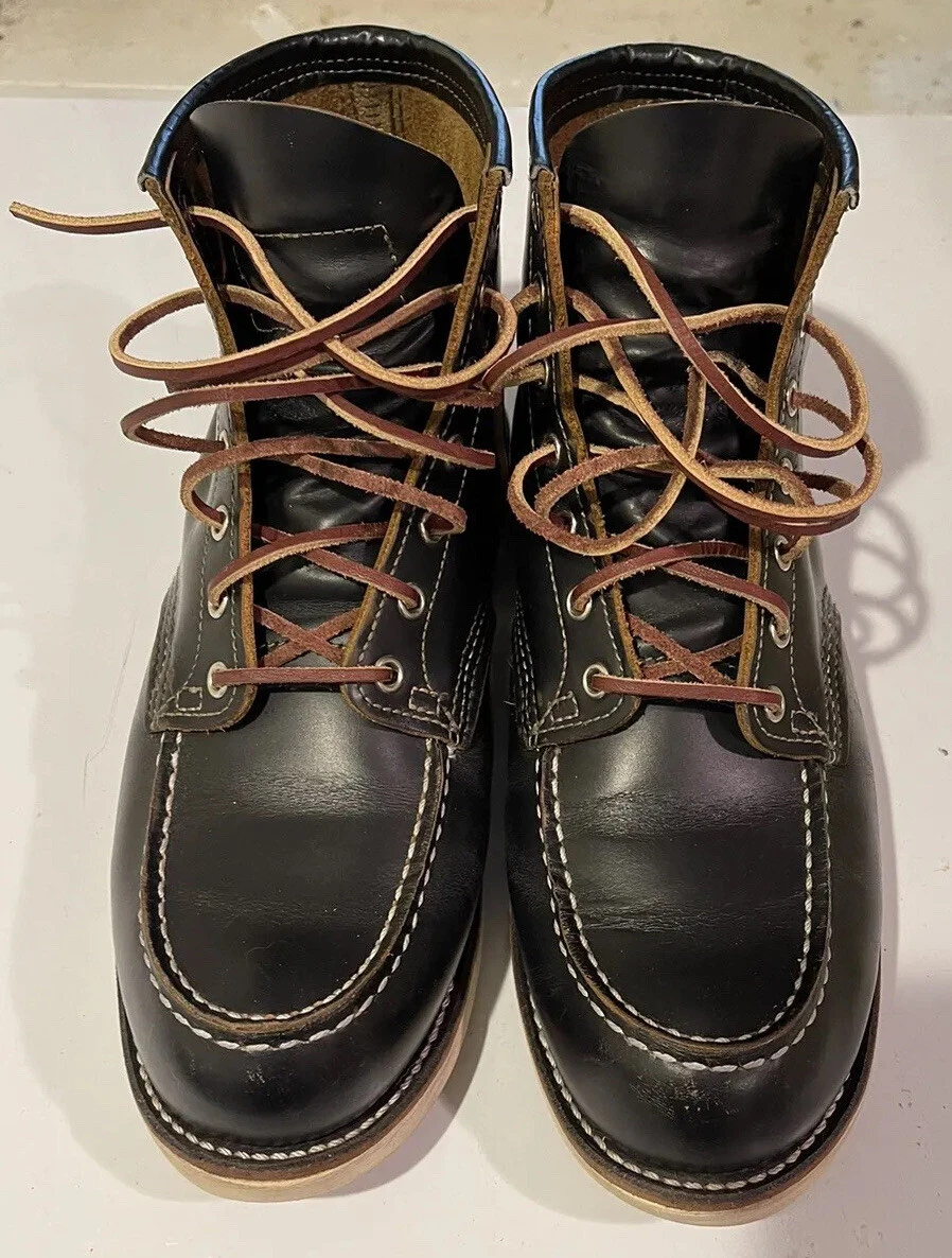 Red wing 9874 Irish Setter Moc Toe Black Klondike Tea Core Dog Tag 11 D USA  RARE