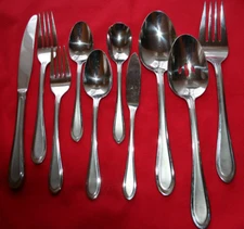 Oneida JOANN Joanne Stainless Frosted/Satin Glossy Edge & Bowl Flatware CHOICE