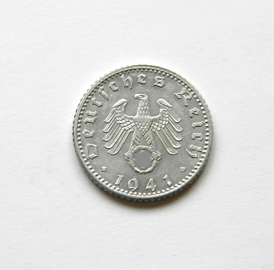 DRITTES REICH: 50 Reichspfennig 1941 A, J. 372, fast stempelglanz - Bild 1 von 2