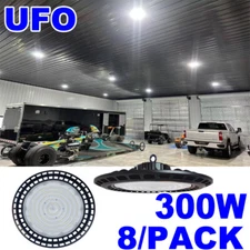 8-PACK High bay LED UFO 300W  Factory Warehouse Commercial  Light Fixtures 