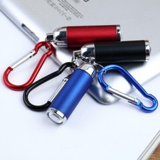 1Pc Portable Mini LED Torch Flashlight Camping Keyring Carabiner Car Accessories