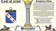 Lacraix-Lacrox COAT OF ARMS HERALDRY BLAZONRY PRINT