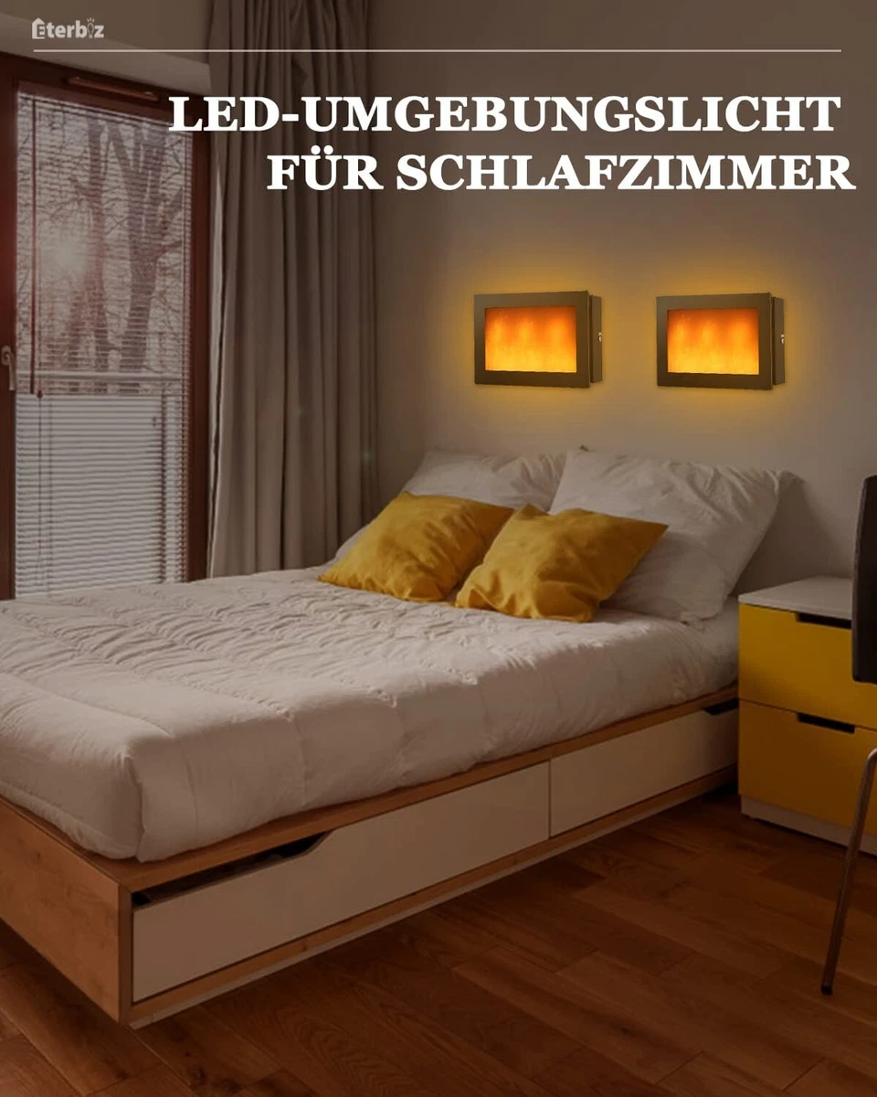Eterbiz led flame best sale effect table lamp