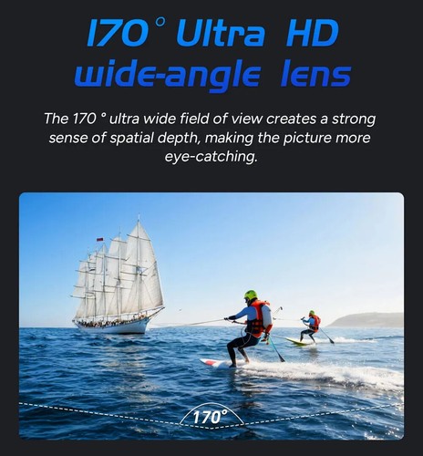 4K Action Kamera Unterwasser Wasserdicht Helm Videoaufnahme Mini Sport Kamera - Bild 7 von 11