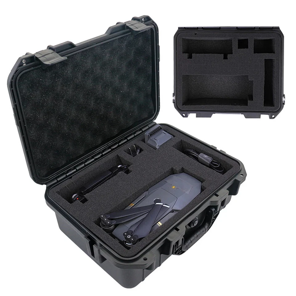 1pc Waterproof Hard Carry Case Tool Box with Pre-Cut Sponge Hardware Storage Bag - Image 3 of 4