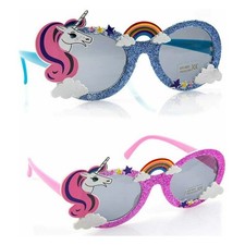 3 Pcs Unicorn Sunglasses for Girls Cartoon Eyeglass Birthdayglasses Decor