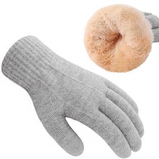 Winter Gloves Women Warm Womens Gloves Touch Screen Thermal Cable Knit Wool F...