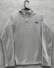 The North Face Women s Small Gray TKA 100 Fleece Pullover 1/4 Zip Jacket S