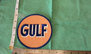 Vintage Large Round Gulf Gasoline Oil Back patch USA Only