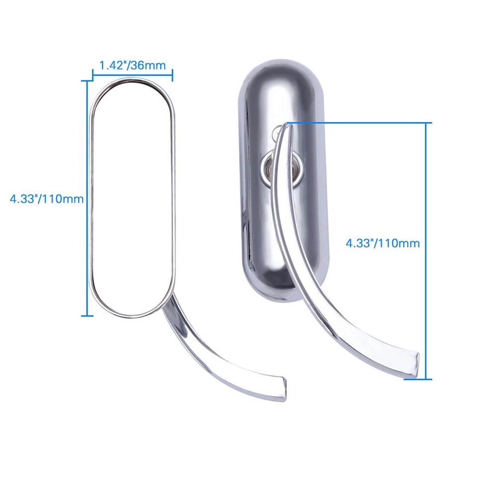 Chrome Motorcycle Mini Rear View Mirror Side Mirrors For Honda VT750RS Shadow RS — 第 2/4 张图片