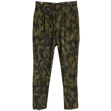 Good Condition Dries Van Noten Camouflage Pattern Slacks Pants Size 44 Khaki