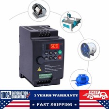 2 HP 3 Phase Motor Variable Frequency Drive VFD Speed Controller 220VAC 1.5KW 7A