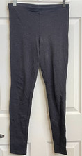 Hue Gray SZ S Pull On Soft Cotton Blend Capri Leggings U14635 NWOT