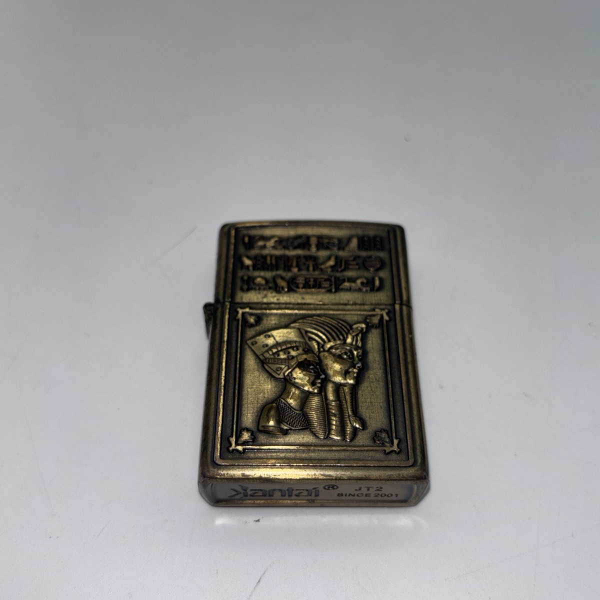 Kantai JT2 2001 Pharaoh & Queen Nefertiti Fluid Lighter - Aged
