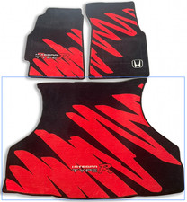 Dc2 Integra Type R Replica Red Zig Zag Mat Set - 2 Front Mats 1 Trunk Mat